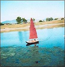 under sail at Lakeside Park